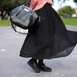 outfit gonna lunga sneakers flatform fashion blogger roma