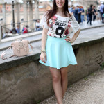 outfit gonna ruota hm tshirt blackfive borsa steve madden orecchini ottaviani bijoux
