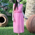 outfit estate 2014 maxi dress rosa vestito lungo