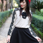 outfit bon ton stile collegiale parigi stringate basco