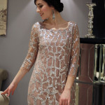 outfit sera elegante chic bon ton vestito paillettes