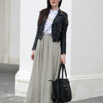 outfit casual rock gonna lunga borsa sandali aldo shoes
