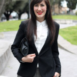 outfit pasqua garçonne boyish elegante camicia bianca blazer