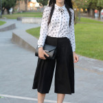 outfit pantaloni culotte cut out boots