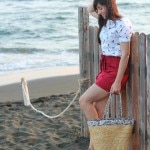 outfit estate shorts espadrillas borsa paglia aperitivo mare