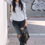 outfit casual jeans camicia occhiali da sole wolfnoir