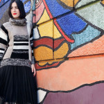 outfit urban maglione desigual gonna tulle