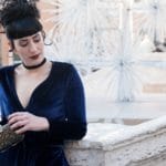 vestito velluto blu capodanno