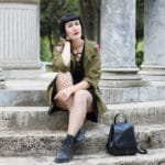 llittle black dress calze a rete parka