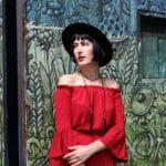 outfit autunnale con vestito lungo stile boho
