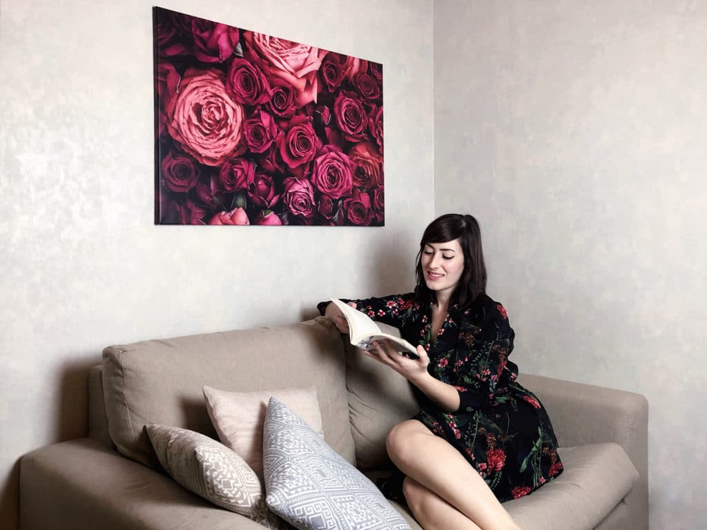 Tela panoramica moderna incorniciata: stampa artistica contemporanea orizzontale per camera da letto, soggiorno, arredamento boho. - Italia