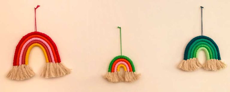 Fiocco Nascita Macramè Arcobaleno | Elle Macramè